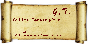 Gilicz Terestyén névjegykártya